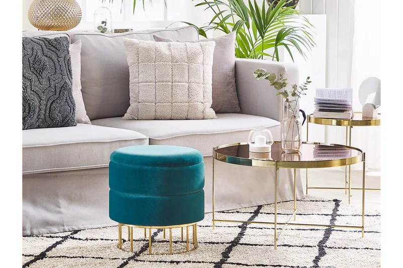 Tomakulla Fotpall med Förvaring - Blå - Möbler - Fåtölj & stolar - Pall & puff - Fotpallar