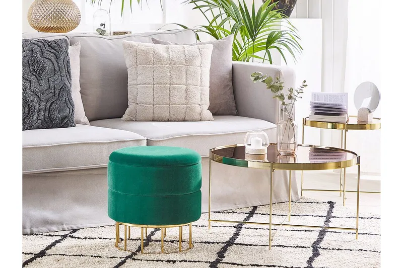 Tomakulla Fotpall med Förvaring - Grön - Möbler - Fåtölj & stolar - Pall & puff - Fotpallar