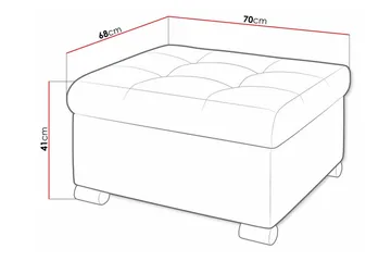 Trefor Fotpall 68 cm - Gul - Möbler - Fåtölj & stolar - Pall & puff - Fotpallar