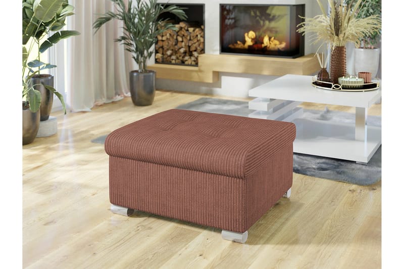 Trefor Fotpall 68 cm - Rosa - Möbler - Fåtölj & stolar - Pall & puff - Fotpallar
