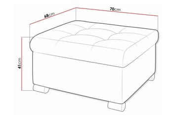 Trefor Fotpall 68 cm - Möbler - Fåtölj & stolar - Pall & puff - Fotpallar