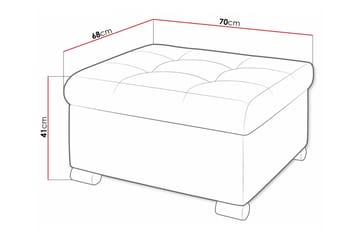 Trefor Fotpall 68 cm - Möbler - Fåtölj & stolar - Pall & puff - Fotpallar