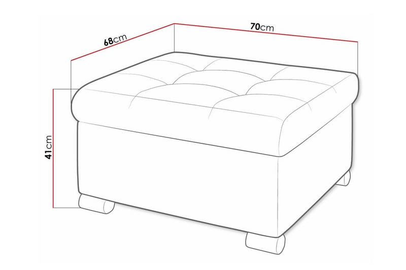 Trefor Fotpall 68 cm - Möbler - Fåtölj & stolar - Pall & puff - Fotpallar
