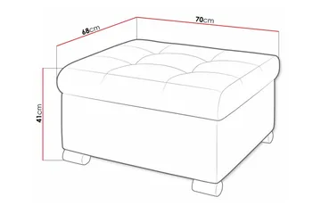 Trefor Fotpall 68 cm - Möbler - Fåtölj & stolar - Pall & puff - Fotpallar