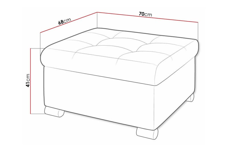 Trefor Fotpall 68 cm - Möbler - Fåtölj & stolar - Pall & puff - Fotpallar