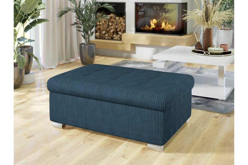Trefor Fotpall 70 cm - Blå - Möbler - Fåtölj & stolar - Pall & puff - Fotpallar