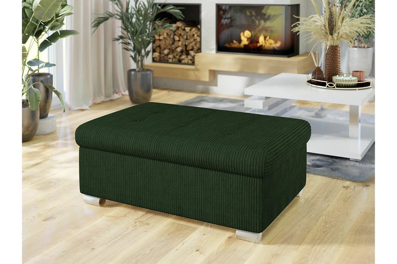 Trefor Fotpall 70 cm - Grön - Möbler - Fåtölj & stolar - Pall & puff - Fotpallar