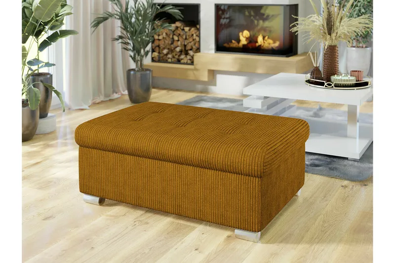 Trefor Fotpall 70 cm - Gul - Möbler - Fåtölj & stolar - Pall & puff - Fotpallar