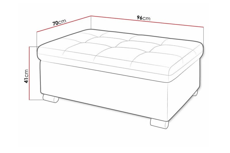 Trefor Fotpall 70 cm - Möbler - Fåtölj & stolar - Pall & puff - Fotpallar