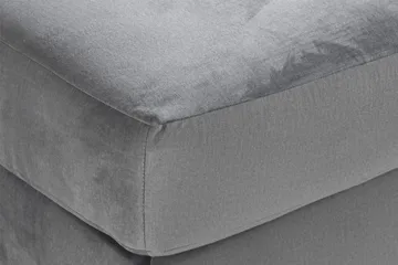 Trend Fotpall - Ljusgrå Sammet - Möbler - Fåtölj & stolar - Pall & puff - Fotpallar