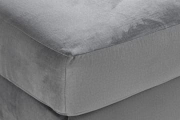 Trend Fotpall - Ljusgrå Sammet - Möbler - Fåtölj & stolar - Pall & puff - Fotpallar