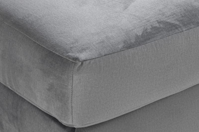 Trend Fotpall - Ljusgrå Sammet - Möbler - Fåtölj & stolar - Pall & puff - Fotpallar