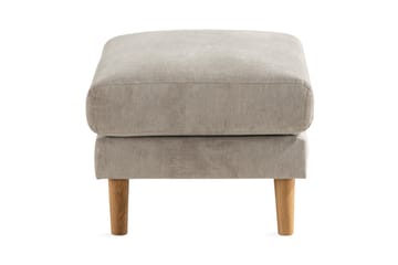Trend Lyx Fotpall - Beige/Ek - Möbler - Fåtölj & stolar - Pall & puff - Fotpallar