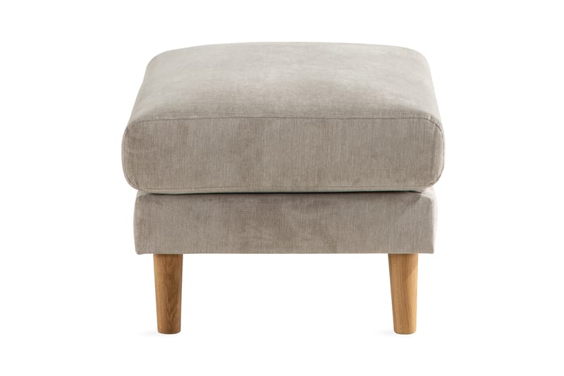 Trend Lyx Fotpall - Beige/Ek - Möbler - Fåtölj & stolar - Pall & puff - Fotpallar