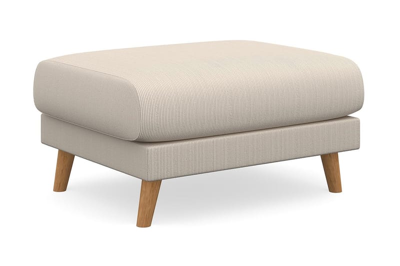 Trend Lyx Fotpall - Beige/Ek - Möbler - Fåtölj & stolar - Pall & puff - Fotpallar