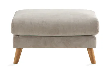 Trend Lyx Fotpall - Beige/Ek - Möbler - Fåtölj & stolar - Pall & puff - Fotpallar