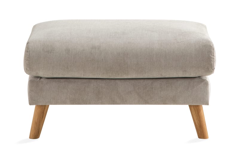 Trend Lyx Fotpall - Beige/Ek - Möbler - Fåtölj & stolar - Pall & puff - Fotpallar