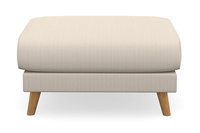 Trend Lyx Fotpall - Beige/Ek - Möbler - Fåtölj & stolar - Pall & puff - Fotpallar