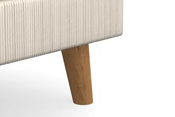 Trend Lyx Fotpall - Beige/Ek - Möbler - Fåtölj & stolar - Pall & puff - Fotpallar