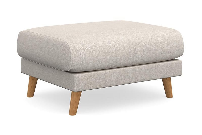 Trend Lyx Fotpall - Beige/Ek - Möbler - Fåtölj & stolar - Pall & puff - Fotpallar