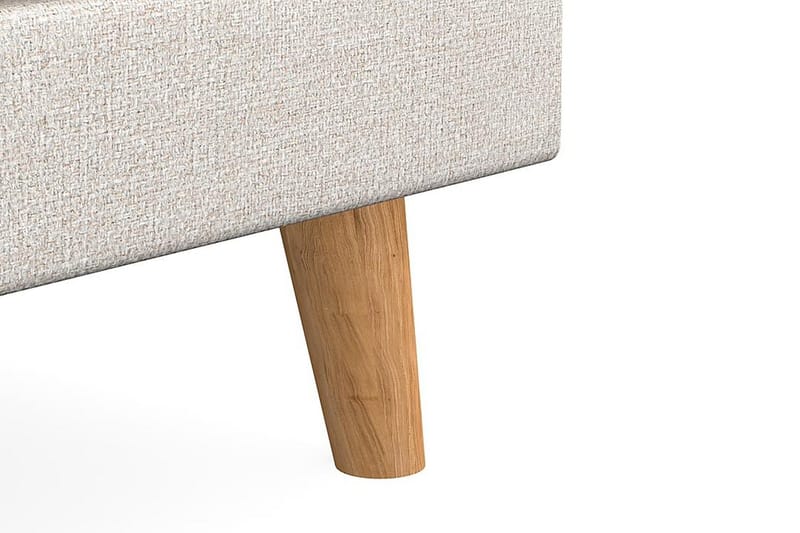 Trend Lyx Fotpall - Beige/Ek - Möbler - Fåtölj & stolar - Pall & puff - Fotpallar