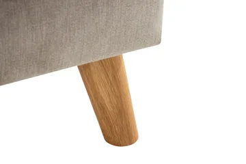 Trend Lyx Fotpall - Beige/Ek - Möbler - Fåtölj & stolar - Pall & puff - Fotpallar