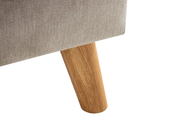 Trend Lyx Fotpall - Beige/Ek - Möbler - Fåtölj & stolar - Pall & puff - Fotpallar