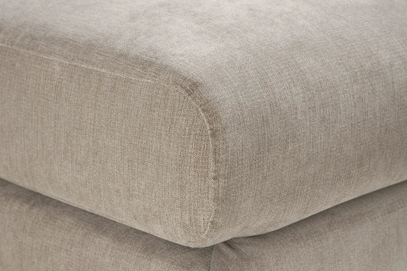 Trend Lyx Fotpall - Beige/Ek - Möbler - Fåtölj & stolar - Pall & puff - Fotpallar