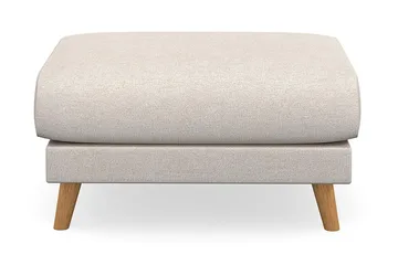 Trend Lyx Fotpall - Beige/Ek - Möbler - Fåtölj & stolar - Pall & puff - Fotpallar