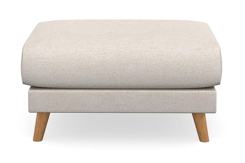 Trend Lyx Fotpall - Beige/Ek - Möbler - Fåtölj & stolar - Pall & puff - Fotpallar