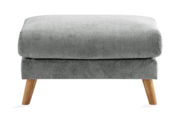 Trend Lyx Fotpall - Grå/Ek - Möbler - Fåtölj & stolar - Pall & puff - Fotpallar