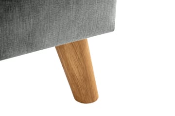 Trend Lyx Fotpall - Grå/Ek - Möbler - Fåtölj & stolar - Pall & puff - Fotpallar