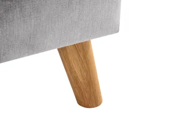 Trend Lyx Fotpall - Ljusgrå/Ek - Möbler - Fåtölj & stolar - Pall & puff - Fotpallar