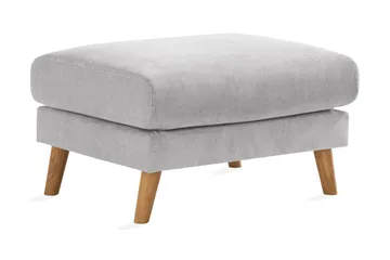 Trend Lyx Fotpall - Ljusgrå/Ek - Möbler - Fåtölj & stolar - Pall & puff - Fotpallar