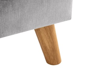 Trend Lyx Fotpall - Ljusgrå/Ek - Möbler - Fåtölj & stolar - Pall & puff - Fotpallar