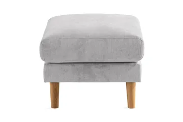 Trend Lyx Fotpall - Ljusgrå/Ek - Möbler - Fåtölj & stolar - Pall & puff - Fotpallar