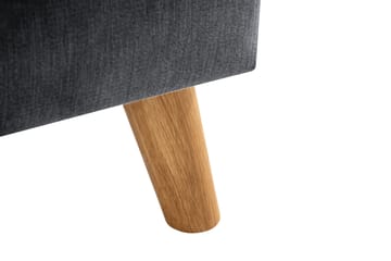 Trend Lyx Fotpall - Mörkgrå/Ek - Möbler - Fåtölj & stolar - Pall & puff - Fotpallar