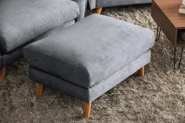 Trend Lyx Fotpall - Mörkgrå/Svart - Möbler - Fåtölj & stolar - Pall & puff - Fotpallar