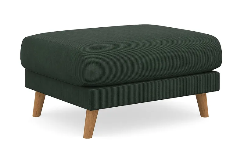 Trend Lyx Fotpall - Mörkgrön/Ek - Möbler - Fåtölj & stolar - Pall & puff - Fotpallar