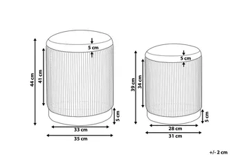 Trumelet Fotpall med Förvaring 2-pack - Grå - Möbler - Fåtölj & stolar - Pall & puff - Fotpallar