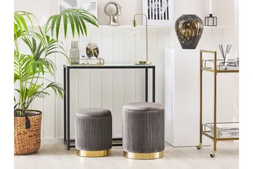 Trumelet Fotpall med Förvaring 2-pack - Grå - Möbler - Fåtölj & stolar - Pall & puff - Fotpallar