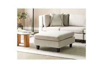 Fotpall Unstad Ljusbeige/svart - Ljusbeige/svart - Möbler - Fåtölj & stolar - Pall & puff - Fotpallar