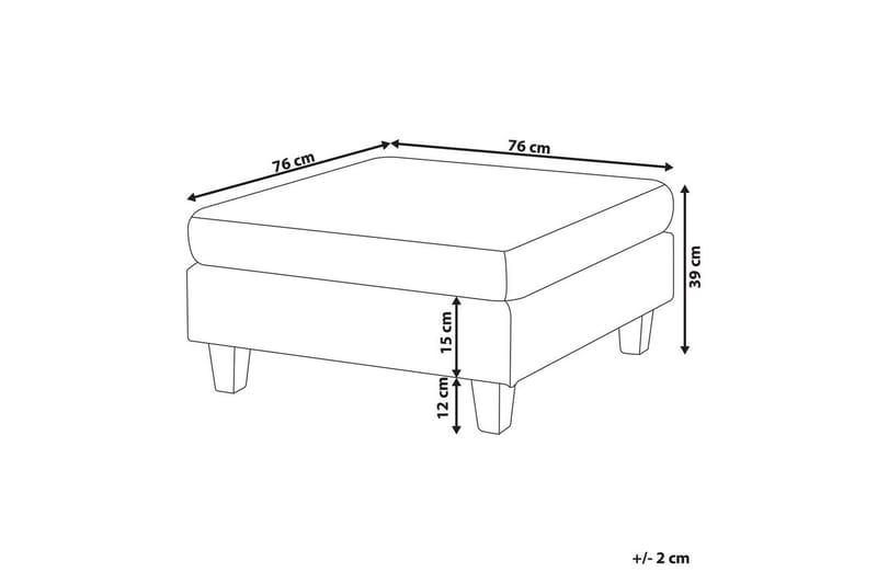 Fotpall Unstad Ljusbeige/svart - Ljusbeige/svart - Möbler - Fåtölj & stolar - Pall & puff - Fotpallar