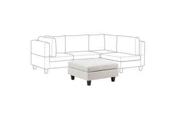 Fotpall Unstad Ljusbeige/svart - Ljusbeige/svart - Möbler - Fåtölj & stolar - Pall & puff - Fotpallar