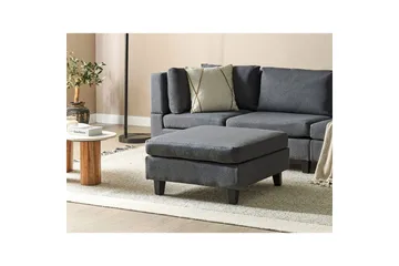 Fotpall Unstad Mörkgrå/svart - Mörkgrå/svart - Möbler - Fåtölj & stolar - Pall & puff - Fotpallar