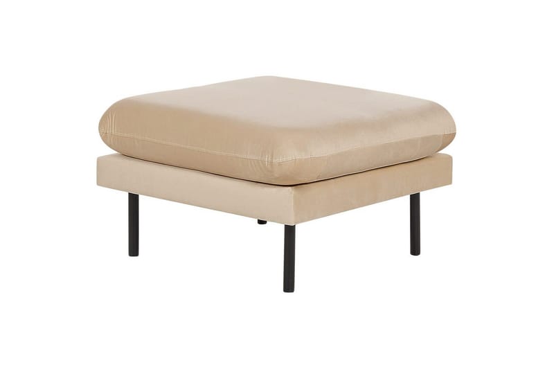 Fotpall Vinterbro Beige/svart, Sammet - Beige/svart, Sammet - Möbler - Fåtölj & stolar - Pall & puff - Fotpallar