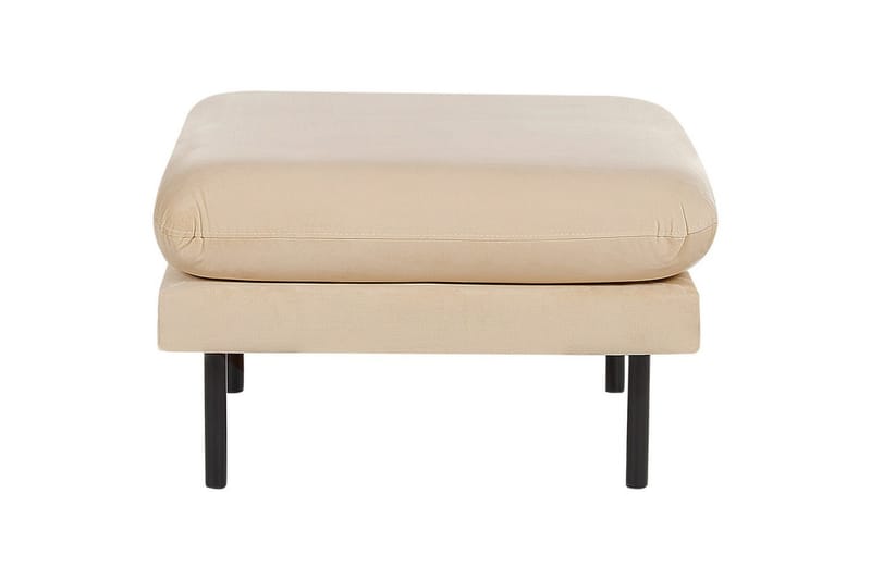 Fotpall Vinterbro Beige/svart, Sammet - Beige/svart, Sammet - Möbler - Fåtölj & stolar - Pall & puff - Fotpallar