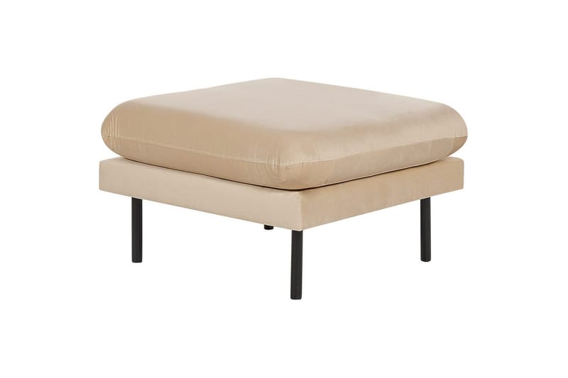 Fotpall Vinterbro Beige/svart, Sammet - Beige/svart, Sammet - Möbler - Fåtölj & stolar - Pall & puff - Fotpallar