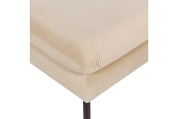 Fotpall Vinterbro Beige/svart, Sammet - Beige/svart, Sammet - Möbler - Fåtölj & stolar - Pall & puff - Fotpallar