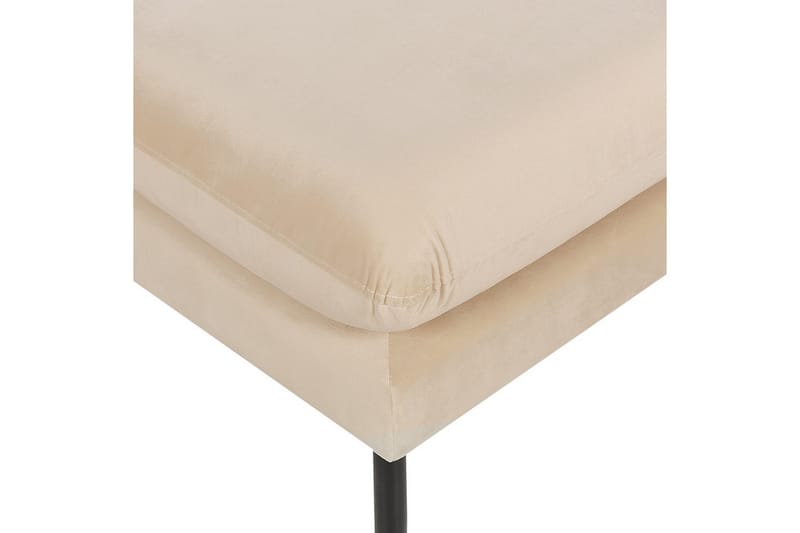 Fotpall Vinterbro Beige/svart, Sammet - Beige/svart, Sammet - Möbler - Fåtölj & stolar - Pall & puff - Fotpallar